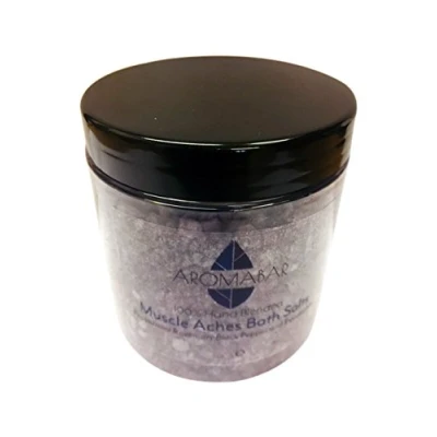 Image of Muscles Aches Pains Dead Sea Bath Salts Soak with Peppermint Rosemary Black Pepper &amp; Eucalyptus Pure Essential Oils