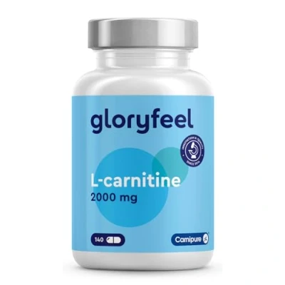 Image of L Carnitine Capsules Branded Ingredient Carnipure® by Lonza 140 Vegan 2,000 mg of Pure per Daily Dose High Supplement Made in Germany