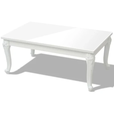 Image of vidaXL Coffee Table 100x60x42 cm High Gloss White