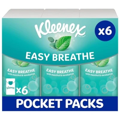 Image of Kleenex Easy Breathe Pocket Pack Tissues 6