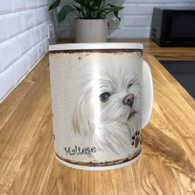 Image of Shawprint Limited Maltese Dog 11oz Coffee Mug My Dog&#039;s Rules Theme 980DRMUG
