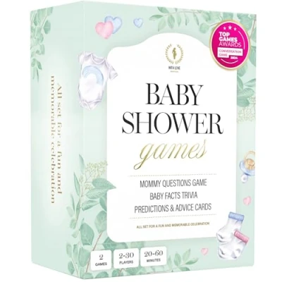 Image of Baby Shower Games &amp; Mommy Quiz, Prediction Advice Cards Fun for Gender Reveal Games, Boy or Girl Neutral