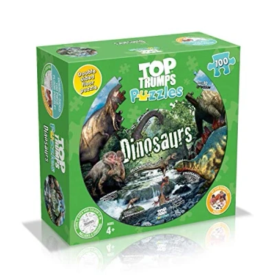 Image of Dinosaur 100 Piece Top Trumps Jigsaw Puzzle Game