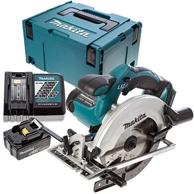 Image of Makita DSS611Z 18V li ion LXT Circular Saw with 1 x 5Ah Battery, Charger &amp; Case