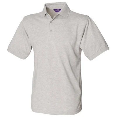Image of Henbury Mens Short Sleeved 65/35 Pique Polo Shirt (L) (Heather Grey)