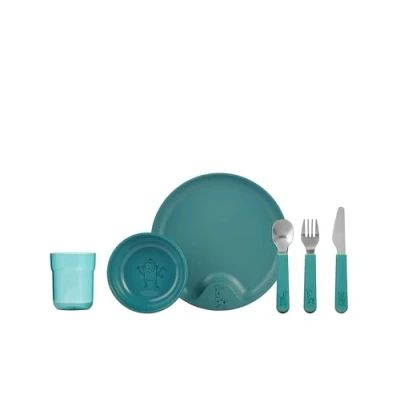 Image of Mepal Children&#039;s Tableware Mio Deep Turquoise 6 Piece Set