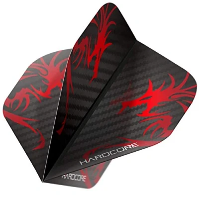 Image of Hardcore XT 2D Holographic Dragon Extra Thick Standard Dart Flights 3 sets Per Pack (9 in total)