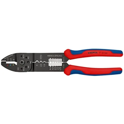 Image of Knipex Crimping Pliers black lacquered, with multi component grips 240 mm 97 32
