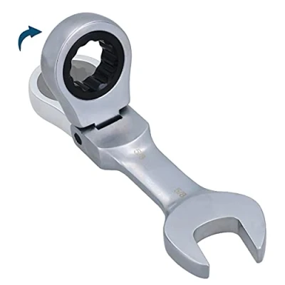 Image of AB Tools 5/8 AF SAE Imperial Flexible Stubby Flexi Head Ratchet Spanner Combi Wrench