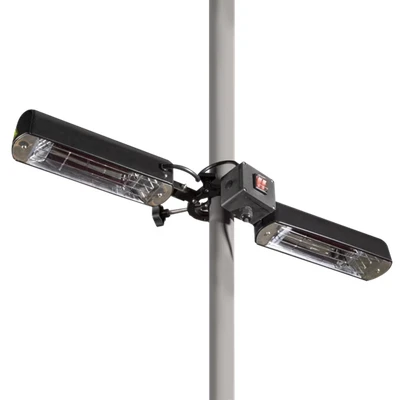 Image of Dellonda Folding Parasol/Gazebo/Patio Outdoor Infrared Heater, Two Panels, Extra Long 5M Cable, 1600W