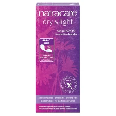 Image of Natracare Dry &amp; Light Inco Plus Pads 16 pieces (Case of 6)