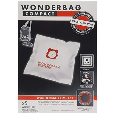 Image of Wonderbag Compact Vacuum Bags for Tefal Cleaner (Pack of 5)