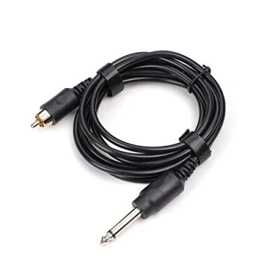 Image of STIGMA Silicone RCA Tattoo Clip Cord for Machine 2M Pure Copper Cable Black P351