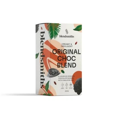 Image of BLENDSMITHS Original Hot Chocolate Blend Velvety Ivory Coast Cocoa Drinking 250g Box 11 servings