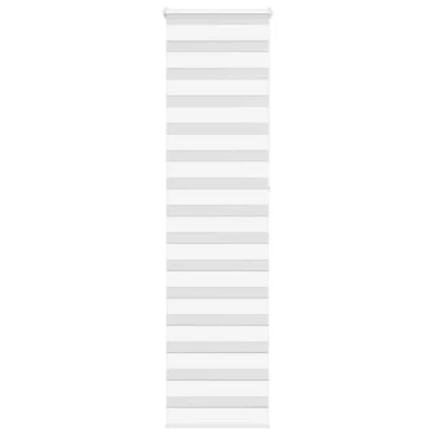 Image of vidaXL Zebra Roller Blind, White, 60 x 230 cm, Fabric Width 55.9 Polyester, Double Blind
