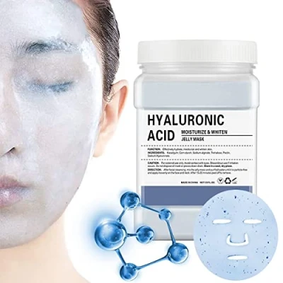 Image of POZTL Jelly Mask Powder for Facials, Hyalorunic Acid Moisturizing Face Mask, Professional Peel Off Hydro Fight Fine Lines, Dullness &amp; Uneven Skin Tone, DIY SPA 23 FL OZ