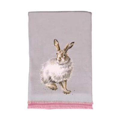 Image of Wrendale Designs &#039;Mountain Hare&#039; Hare Winter Scarf