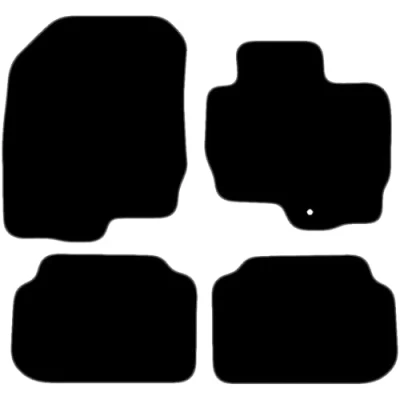 Image of Carsio Carpet Car Mats For Mitsubishi Colt 2009 2013 4 Piece Set Tailored Fit Floor Mat Complete Accessory Black Custom Fitted All Weather, Anti Slip Backing &amp; Grey Trim