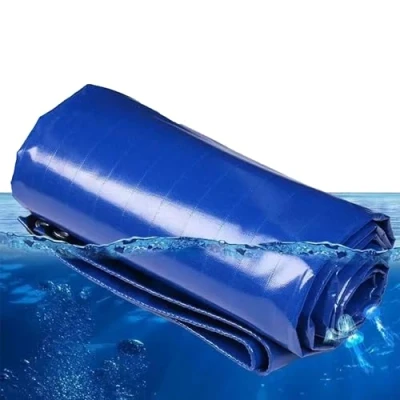 Image of LDQBF Heavy Duty Tarp tarpaulin Reinforced Eyelets, 1x1m 520g/m² pvc Multipurpose Protective Cover, Leightweight, Waterproof, Weather Proof Blue