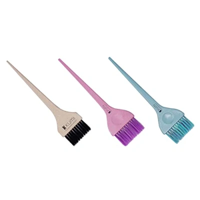 Image of K Kumi Professional Beauty Wheat Eco Friendly 3 Piece Wide Brush Set Hair Colouring Tool Kit