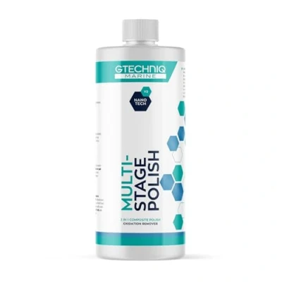 Image of Gtechniq Marine Multi Stage Polish, Cleaner &amp; High Gloss Removes Surface Defects, Scratches Swirls on Boats Yachts, Gel Coat Polish 500ml