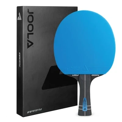 Image of JOOLA Table Tennis Bat Infinity ITTF Approved Professional Carbon for Advanced Players with High Tech Fibre, Fibreglass 7 Layer Blade