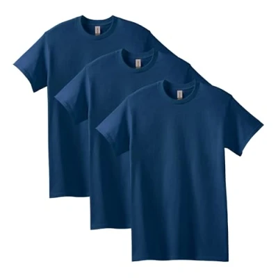 Image of GILDAN Men&#039;s, Heavy Cotton T shirt, Style G5000, Navy, S