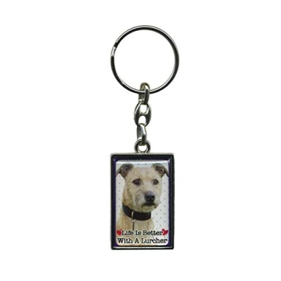 Image of Metal Keyring Life Is Better With A Dog (Lurcher)