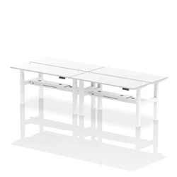 Image of Air B2B 1600x600mm Height Adjustable 4P Bench Desk CP White/White