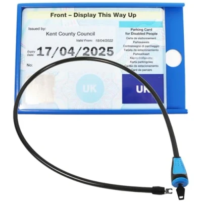 Image of Blue Badge Disabled Holder Guard Parking Security Anti Theft Lock Wallet Purse