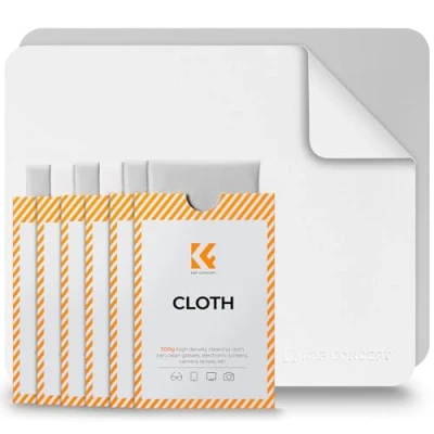 Image of K&amp;F Concept Glasses Cleaning Cloth Premium Microfiber Cloths, Lens for Camera Lenses, Eyeglasses, Screens, Cameras, Tablets Washable, 6 Pack, x 7 inches (15 18 cm)