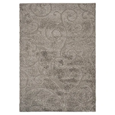 Image of SAFAVIEH Shaggy Rug for Living Room, Dining Bedroom Florida Shag Collection, High Pile, in Grey, 99 X 160 cm
