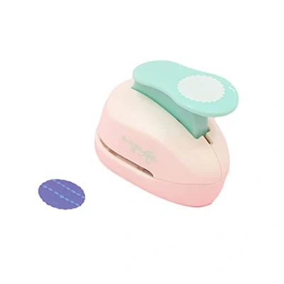 Image of Craftelier 1 (2.54 cm) Diameter Scalloped Circle Punch with Lever Press Suitable for Paper and Cardstock Ideal Craft Scrapbooking Projects Size Approx. 7 x 4,5 6 cm