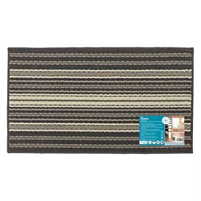 Image of JVL Hubble Machine Washable Latex Backed Doormat, 40x70cm, Dusk