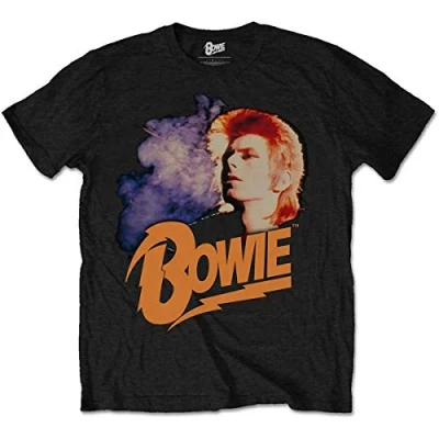 Image of David Bowie Men&#039;s Retro 2 T Shirt, Black, Small