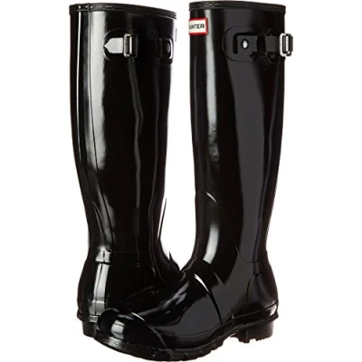 Image of Hunter Original Tall Gloss, Women&#039;s Wellington Boots, Black (Black), 3 UK (36 EU)
