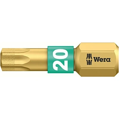Image of Wera 05134376001 20 x 25 mm 867/1 Torx BDC SB 1 TX Bits Silver