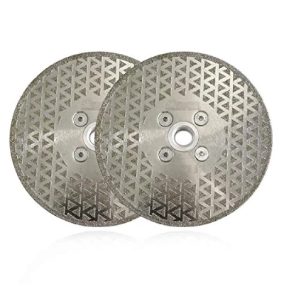 Image of SHDIATOOL Electroplated Diamond Cutting Grinding Disc for Marble Granite 2pk 5 inch/125MM M14 Thread Single Side