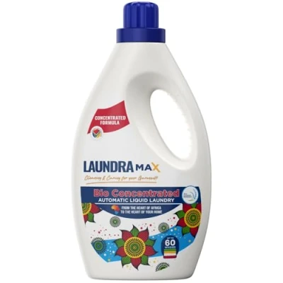 Image of Laundramax Automatic Liquid Laundry Detergent 60 Washes (1.5L) Bio Concentrated for Washing Machine Stain Removal Keeps Colours Bright Outstanding