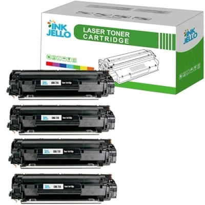 Image of Inkjello CRG 728 Toner Cartridge Compatible With Canon i SENSYS Fax L150 L170 L410 MF4410 MF4430 MF4450 MF4550d MF4570dn MF4580dn MF4730 MF4750 MF4780w MF4870dn MF4890dw Black(4 Pack)
