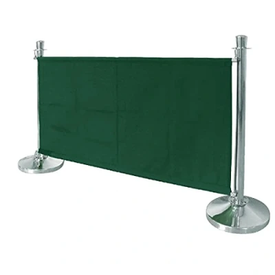 Image of Bolero Green Canvas Barrier 700X1430X20mm Posts Safety Crowd Control Belts