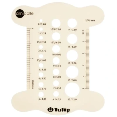 Image of Tulip Knitting Needle Gauge, White, One Size