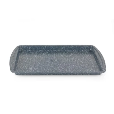 Image of Russell Hobbs COMBO 8615A Nightfall Stone 38 cm Baking Tray Set of 3 Non Stick Oven Tray, Safe Up to 220C, Sheet for Biscuits, Cookies &amp; Chips, Carbon Steel Bakeware, PFOA Free, Blue