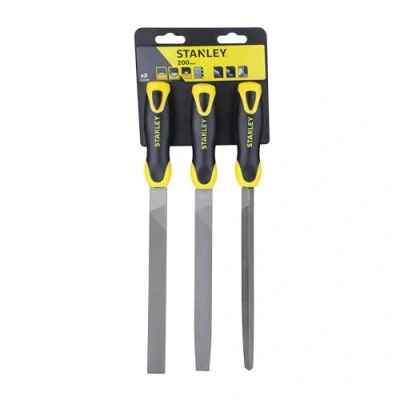 Image of Stanley 022464 File Set includes 1/2 Round/ Flat/ 3 Square (3 Pieces)