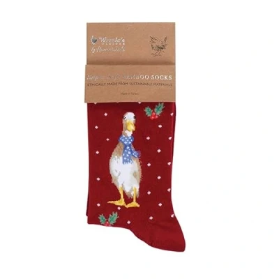 Image of Wrendale Designs by Hannah Dale Christmas Scarves Womens Theme Socks One Size