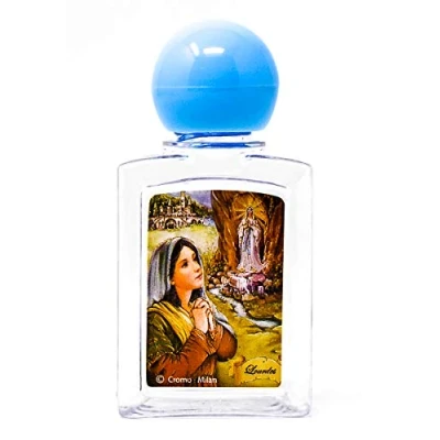 Image of Catholic Gift Shop Plastic Lourdes Bottle Containing Holy Water &amp; Prayer Card