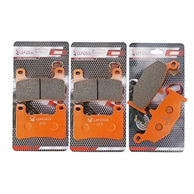 Image of LE LEFOSSI Front Rear Carbon Fiber Brake Pads for Compatible with Suzuki GSXR 600 750 2006 2010 1000 GSX 1300 R Hayabusa FA379F FA419R