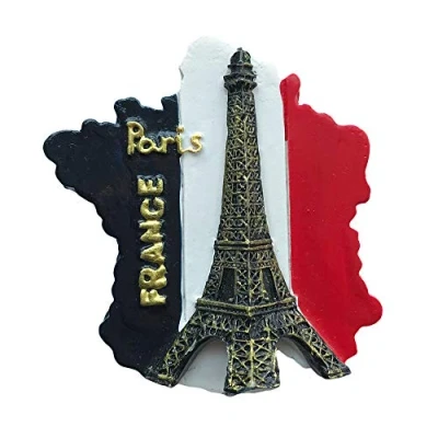Image of 3D Refrigerator Magnet,Famous France Tourist Attractions Palais Garnier Arc de Triomphe Eiffel Tower Souvenirs,Hand Made Fridge Magnet,Creative Home and Kitchen Decoration Magnetic Sticker