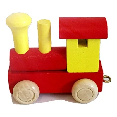 Image of Fun World Toys® Childrens Personalised Wooden Colourful Alphabet Letter Train A Z Name Set (Letter U)