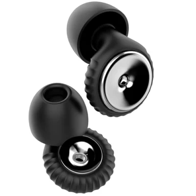 Image of 2 Ear Plugs,28dB Noise Reduction,Noise Relief,Soft Earplugs for Sleep,Reusable Hearing Protection in Silicone,Reducing Work,Travel,Focus, Conversation,8 Tips XS/S/M/L(Black)